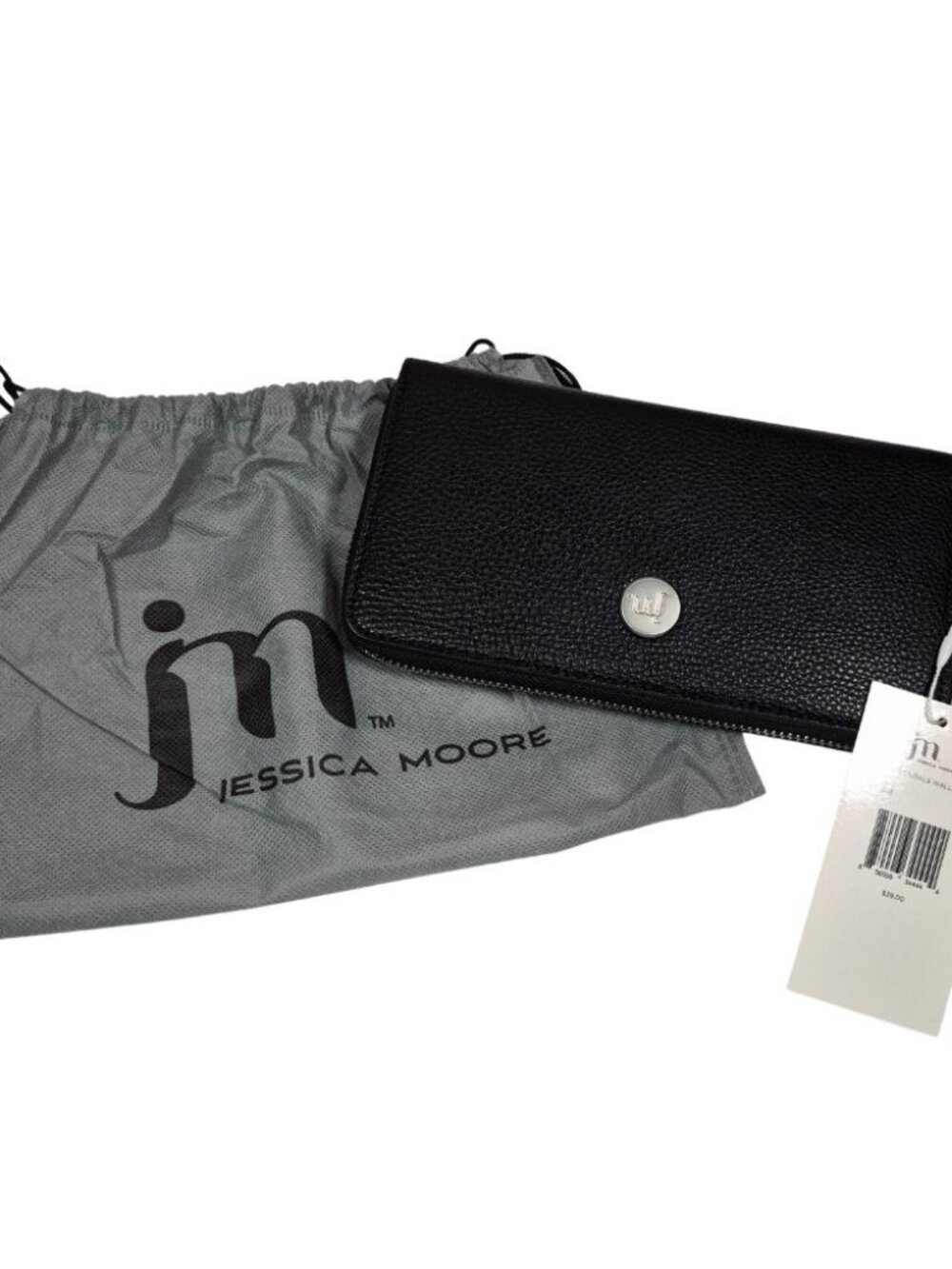 Black Leather Wristlet Wallet – Minimalist Card Holder for Everyday Use
